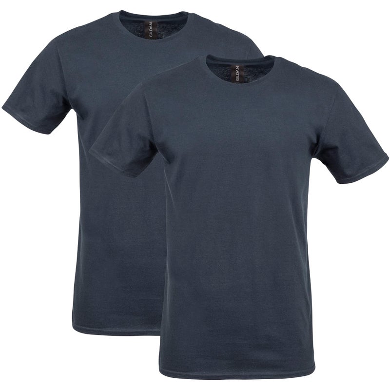 Gildan Adult Softstyle Cotton T-Shirt, Style G64000, Multipack, Black (2-Pack), Medium - Image 1